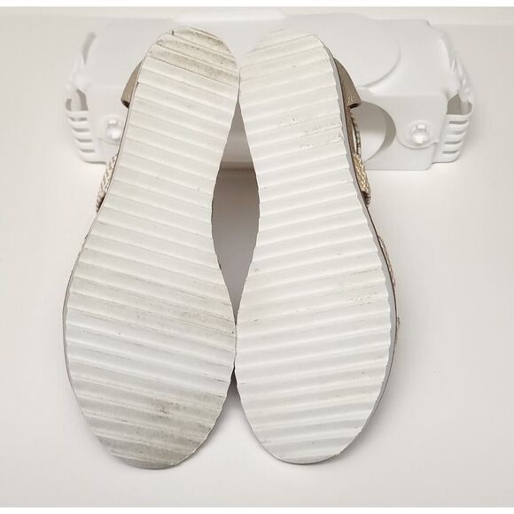 BOBS From Skechers Desert Kiss Summer Sun Espadrille Wedge Sandals Tan Size 6.5 - Picture 7 of 8